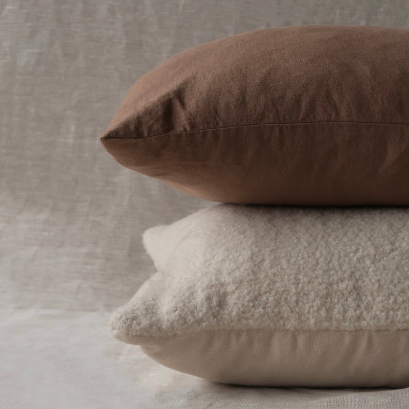 STONEWASHED LINEN RECTANGLE CUSHION COVER | 35*55 | Latte