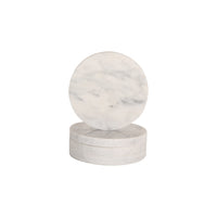 CIRCLE MARBLE COASTERS | White | Set of 4