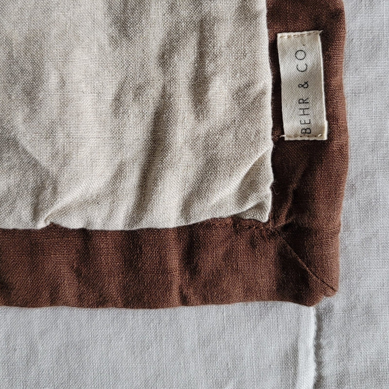 STONEWASHED LINEN THROW | 160*210 Cocoa + Stone