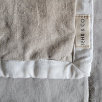 STONEWASHED LINEN THROW | 160*210 Pearl + Stone