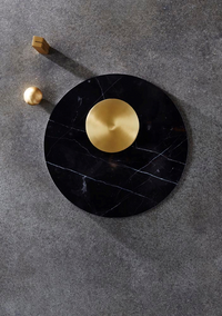 CIRCLE MARBLE TRIVET | Black