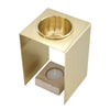 OIL BURNER  | Brass & Travertine