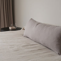 STONEWASHED LINEN LUMBAR CUSHION COVER | Pearl