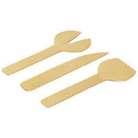 GEO 3-PIECE CHEESE SET | Brass