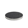 GEO COASTERS | Brushed Nickel & Nero | Set of 4