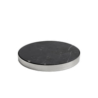 GEO COASTERS | Brushed Nickel & Nero | Set of 4