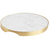 GEO GRAZING BOARD ROUND | Brass & Carrara