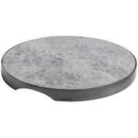 GEO GRAZING BOARD ROUND | Black Nickel & Grey Tundra