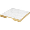 GEO GRAZING BOARD SQUARE | Brass & Carrara